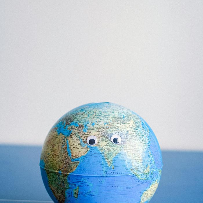 earth with eyes