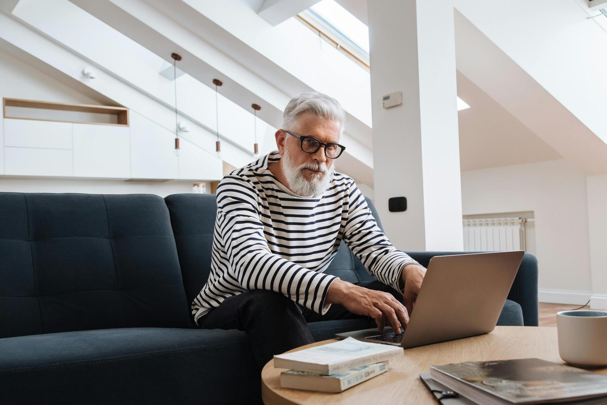 man with laptop